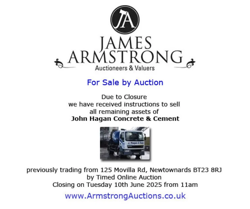 James Armstrong Auctioneers - John Hagan Concrete & Cement Auction - Auction Image 1