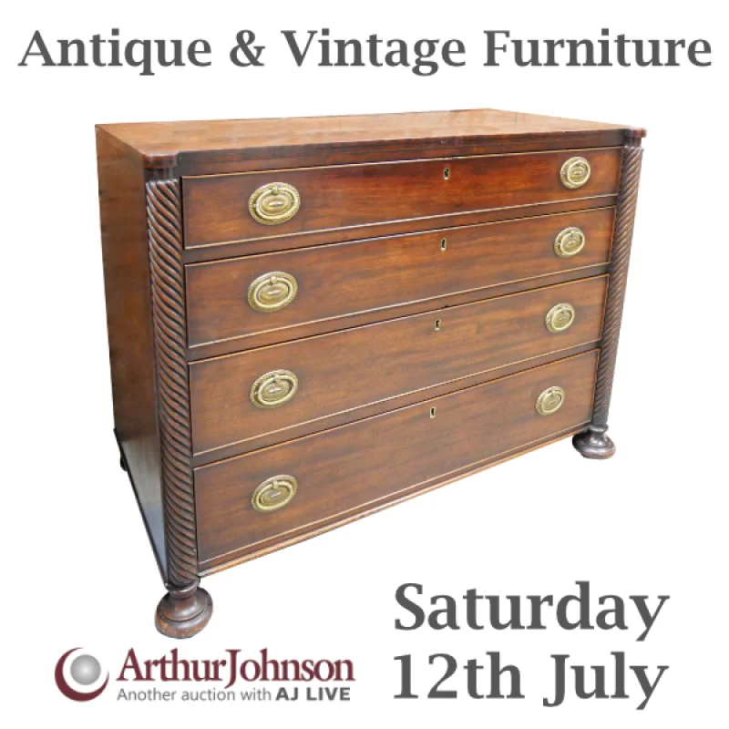 Arthur Johnson Auctioneers - Antique & Vintage Furniture at Auction - Auction Image 1