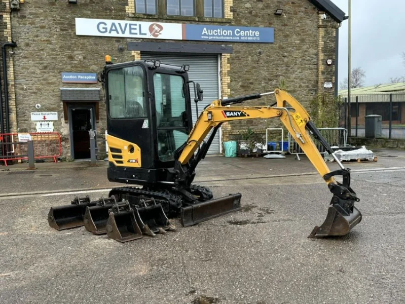 Gavel Auctioneers Ltd - 2024 Sany SY18C Excavator, GB Hydraulic Breaker, Digga Auger & Ammann Compactor Plate all available at Auction - Auction Image 1
