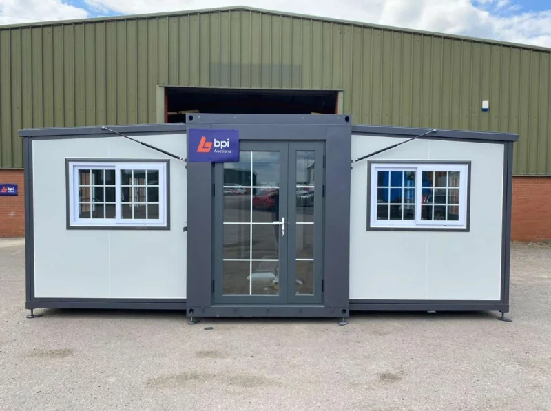BPI Auctions - Steel Frame 19ft x 20ft Mobile Buildings, 20ft Prefab Tiny Cube, Container Swimming Pool, Sauna Rooms & 10ft Container Vending Units at Auction - Auction Image 1