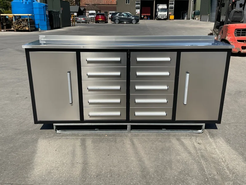 BPI Auctions - Unused Double Toilet Units & Office Container, 20ft Farm Gates, 14ft Heavy Duty Bi-Parting Gates, 10ft - 6.5ft Workbenches available at Auction - Auction Image 2
