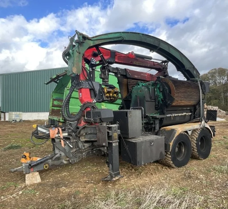 Gavel Auctioneers Ltd - Unreserved Online Auction – Fire-Damaged 2021 Jenz HEM 593Z Woodchipper with Palfinger Crane - Auction Image 1