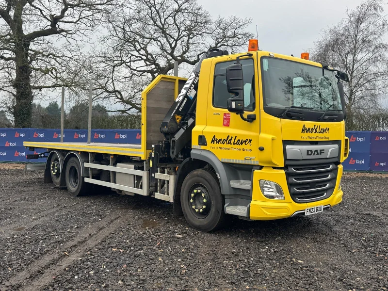 BPI Auctions - 2023 DAF CF 430 Flatbed Crane Lorries at Auction - Auction Image 1
