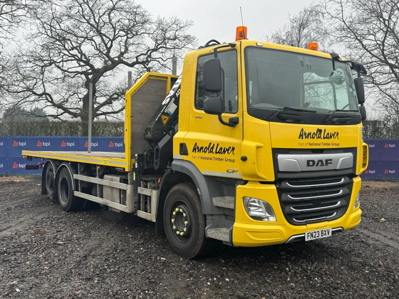 BPI Auctions - 2023 DAF CF 430 Flatbed Crane Lorries at Auction - Auction Image 2