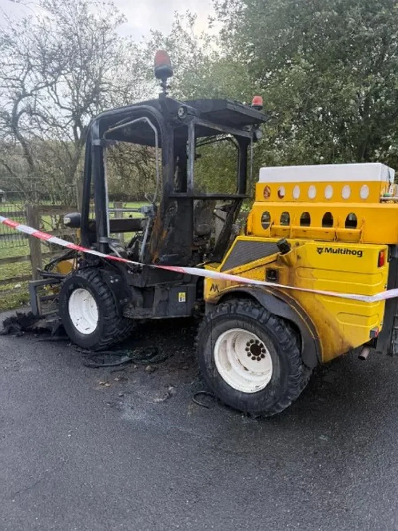 Gavel Auctioneers Ltd - Fire Damaged 2019 Multihog MH75 with Patch Road Planer Attachment available at Auction - Auction Image 1