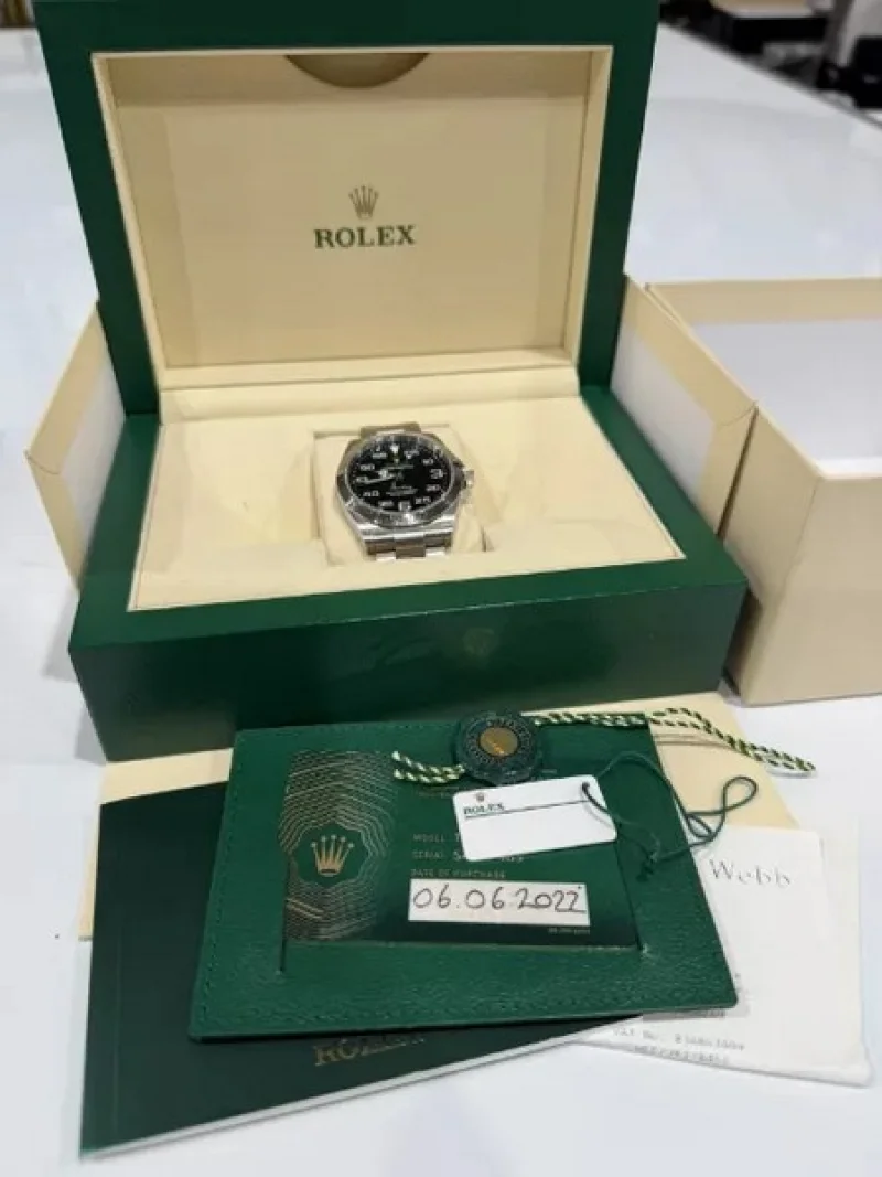 Gavel Auctioneers Ltd - 2022 Rolex Air King 126900, Full Set, Box & Papers available at Auction - Auction Image 1