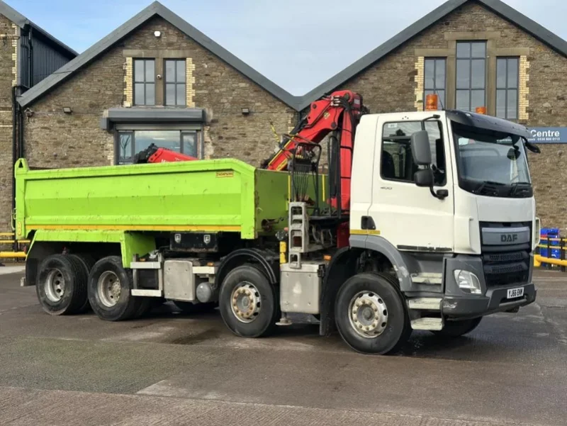 Gavel Auctioneers Ltd - Unreserved Online Auction - 2017 DAF 400 8 x 4 Tipper Grab Fitted with; Palfinger Epsilon M125L Classic Grab Crane - Auction Image 1