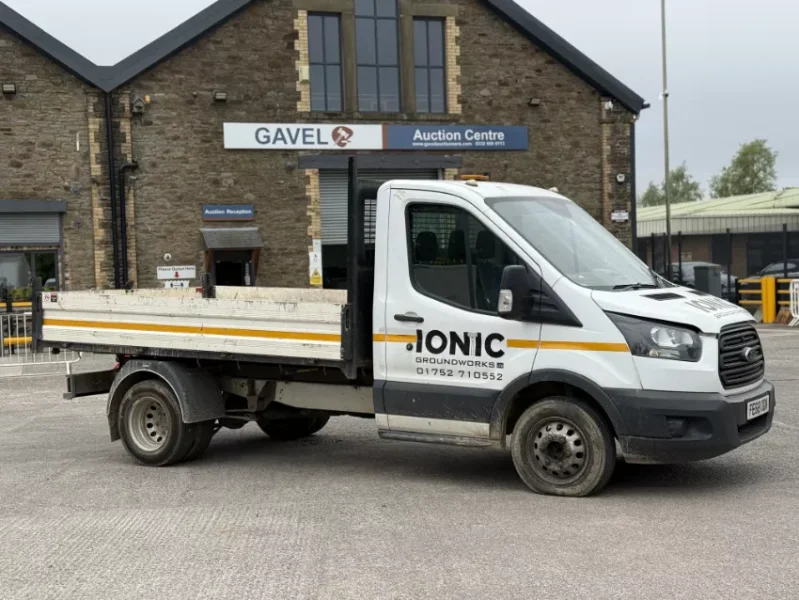 Gavel Auctioneers Ltd - Unreserved Online Auction - Spares or Repair 2018 Ford Transit 350 Tipper - Auction Image 1