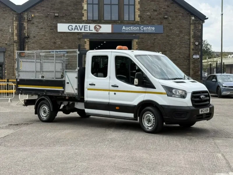 Gavel Auctioneers Ltd - Ford Transit 350 Crew Cab Tipper Auction - Auction Image 1