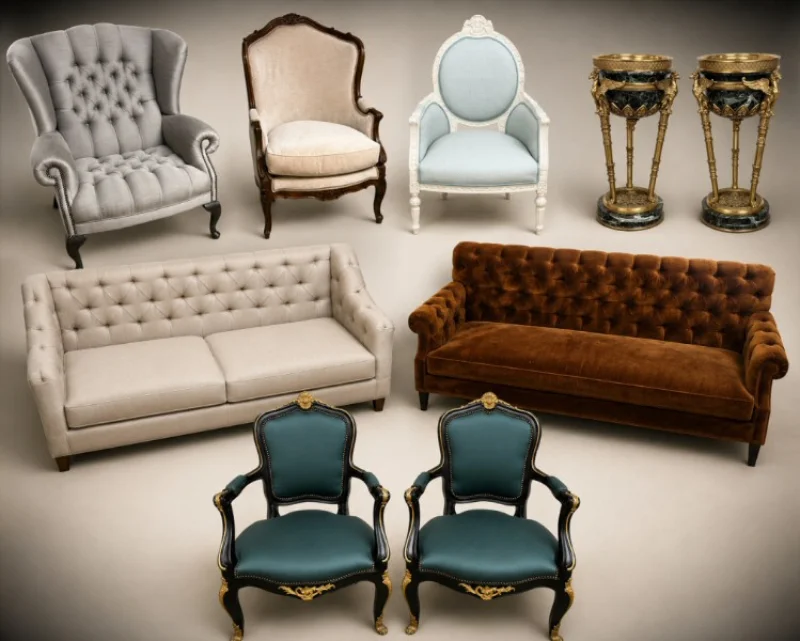 G J Wisdom & Co - Large Stock of High-Quality Reproduction Traditional & Period Style Furniture available at Auction - Auction Image 1