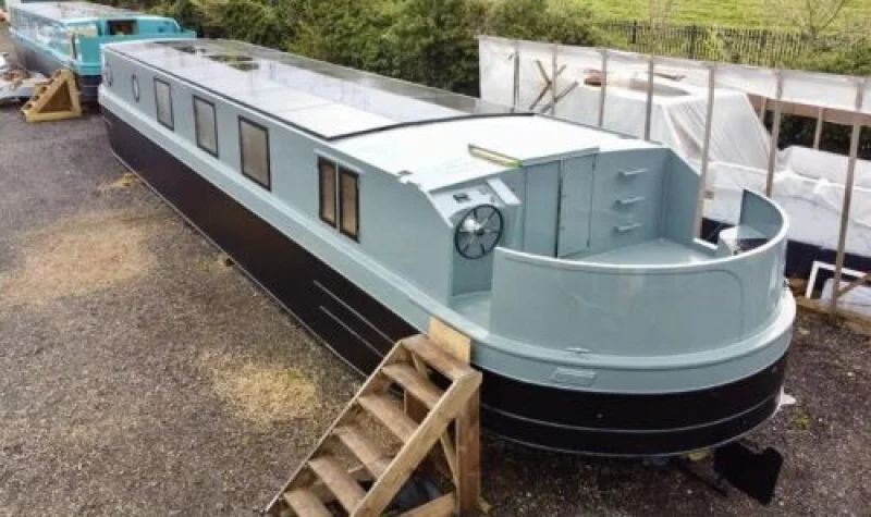 G J Wisdom & Co - ON-LINE AUCTION: New (2026) 65ft x 12ft Fully Solar Powered Electric Widebeam Sailaway - Auction Image 1
