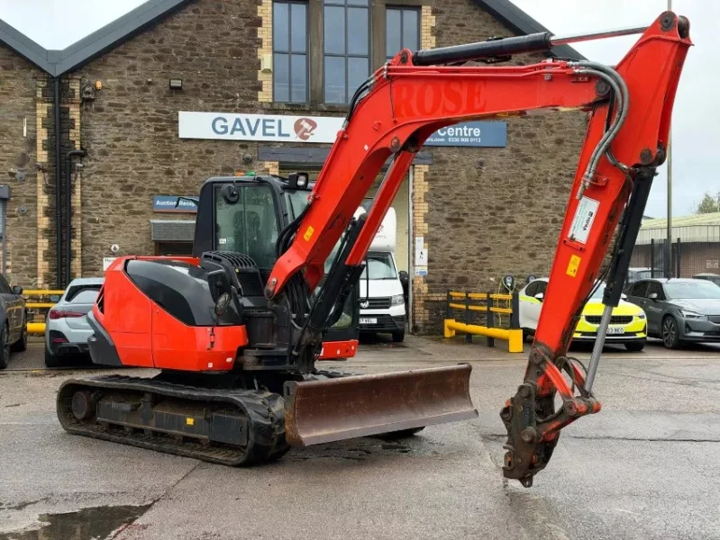 Gavel Auctioneers Ltd - Unreserved Online Auction - Salvage 2021 Kubota KX080-4a2 Excavator - Auction Image 1