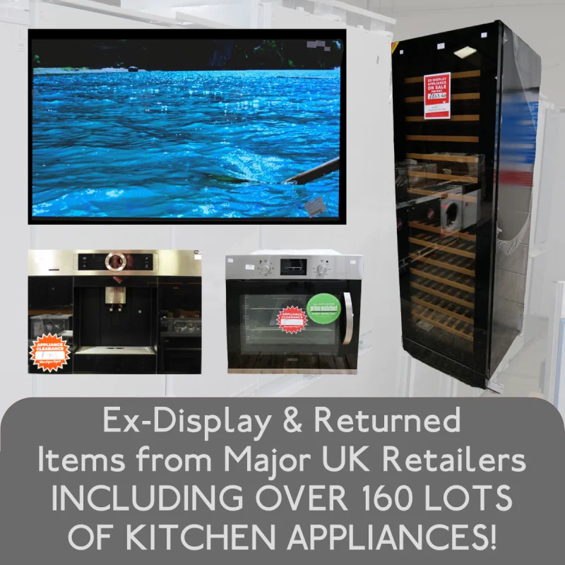 Arthur Johnson Auctioneers - Ex-Display & Returned Items from Major UK Retailers - Including Kitchen Appliances - Auction Image 1