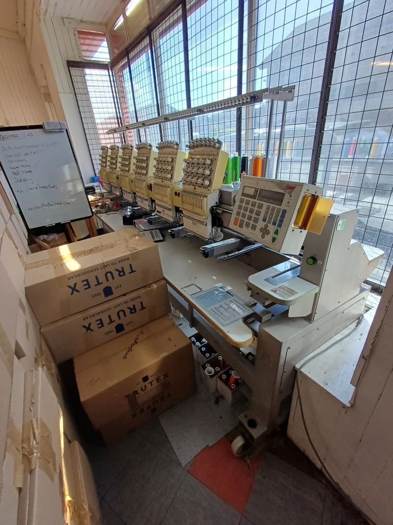 Lithgow Sons & Partners - Elizabeths Embroidery Ltd Auction - 5 x Embroidery Machines, Fabric Laser Cutter, Sew Machines & Clothing Stock - Auction Image 2