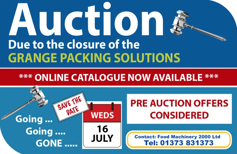 Food Machinery 2000 Limited - Over 300 Lots of Processing and Packaging Equipment at Auction - Auction Image 1