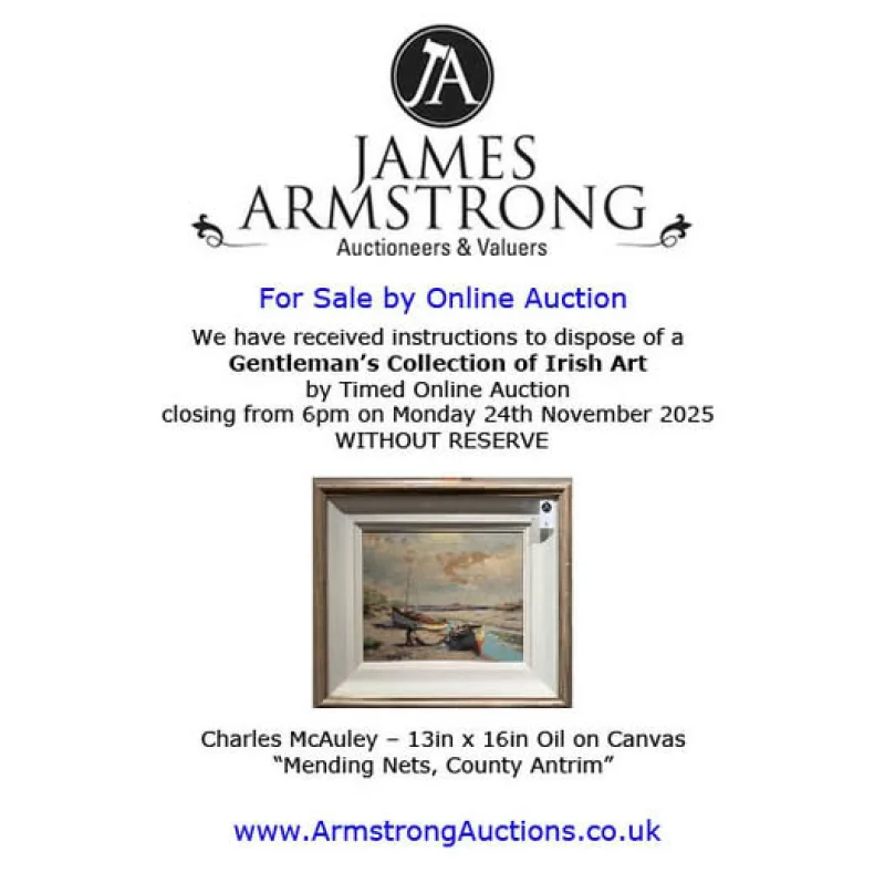 James Armstrong Auctioneers - Gentleman's Collection of Irish Art at Auction - Auction Image 1