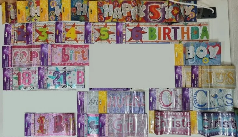 JPS Chartered Surveyors - Large Quantity of Amscan Party Products includes Balloons, Banners, Candles, Badges, Confetti, Disney Themes - Auction Image 2
