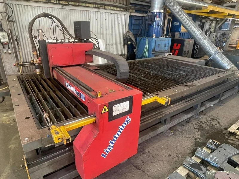 BPI Auctions - 2013 Esprit Lightning HD CNC with Hypertherm Plasma Arc Cutting System & Automatic Pangborn Shotblast Machine Auction - Auction Image 1