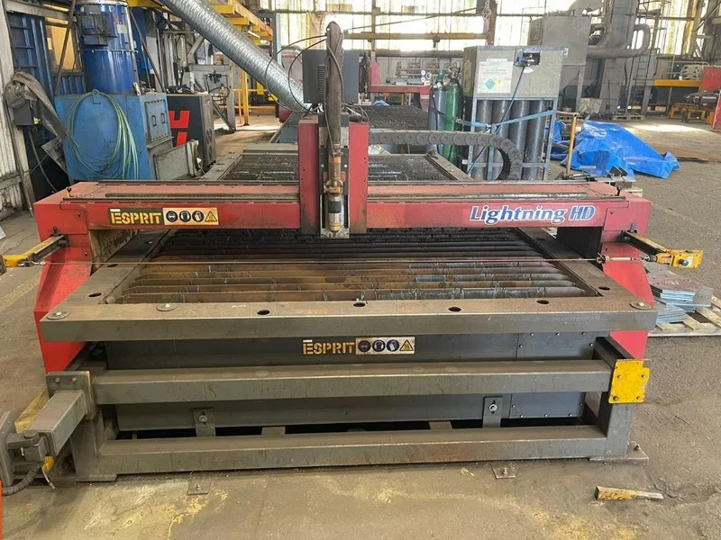 BPI Auctions - 2013 Esprit Lightning HD CNC with Hypertherm Plasma Arc Cutting System & Automatic Pangborn Shotblast Machine Auction - Auction Image 3