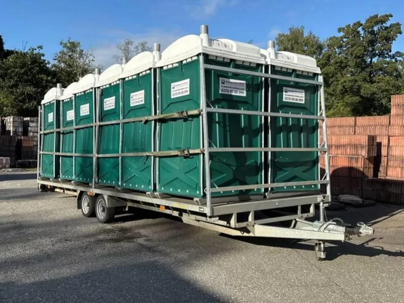 Gavel Auctioneers Ltd - Unreserved Online Auction - 3 no. Bateson Toilet Transport Trailers & Approximately 35 no. Portable Toilets - Auction Image 1