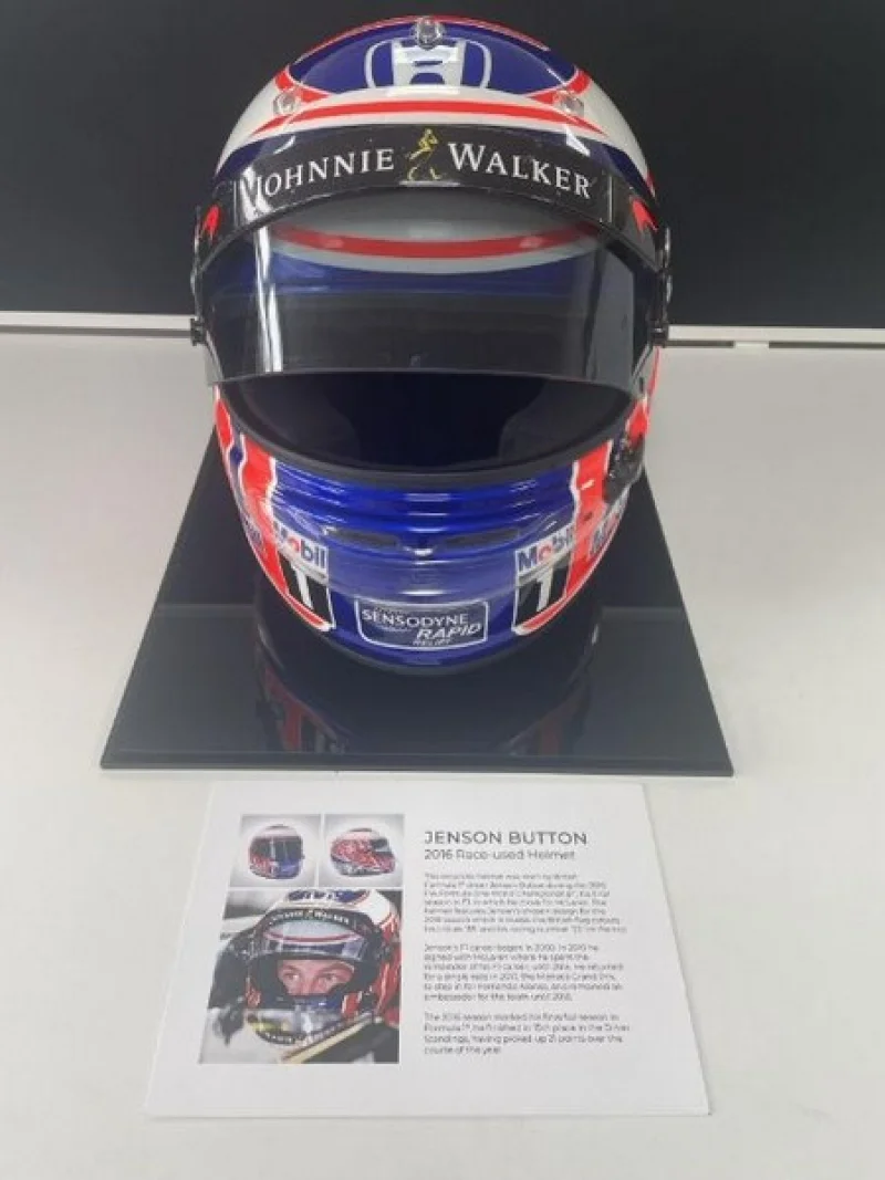 JPS Chartered Surveyors - Formula 1 Memorabilia Auction inc Jenson Button 2016 Race Worn Helmet, Castrol Vintage Wine Rack & Vintage Ferrari Sign - Auction Image 2
